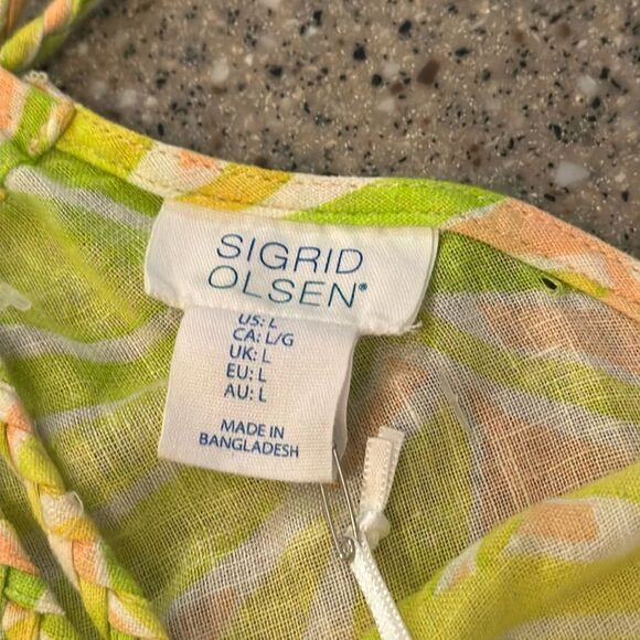 SIGRID OLSEN Linen Blend Maxi Dress *NEW* - Picture 3 of 15